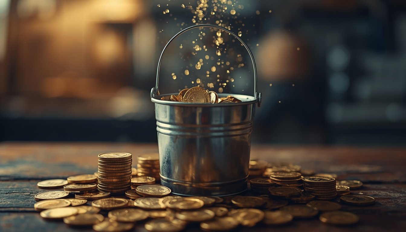 lucid origin a cinematic photo of earning capital means little if the bucket leaks. a structu 0