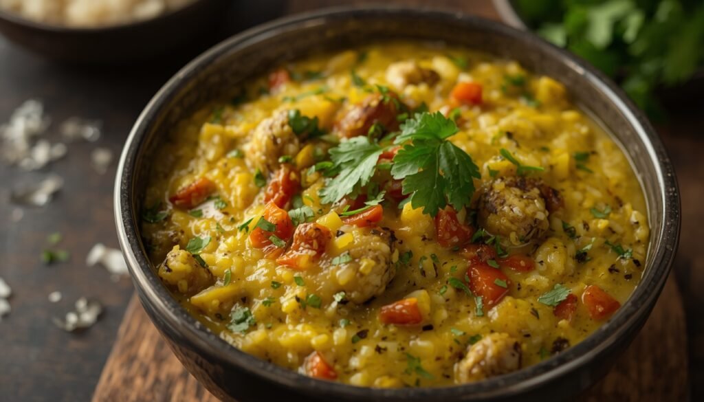lucid origin a cinematic photo of vegetable millet khichdi is exceptionally healthy photograp 0
